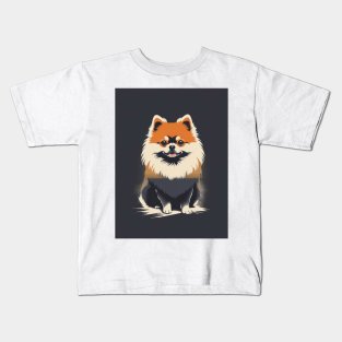 Pomeranian Dog 4 - Japanese Old Vintage Kids T-Shirt